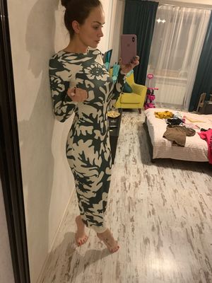 Druk Vrouwen Stylische jurken Sexy Leakback Open rug jurk Met mouwen Slim Fit