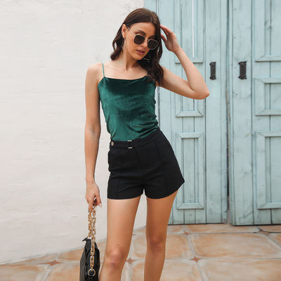 Stijlvolle dames camisole vest elegant sexy kleine fluweel camisole top voor vrouwen