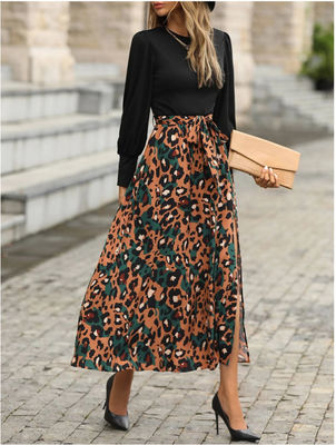 Vrouwen Stijlvolle bloemenprint Dress met lange mouwen
