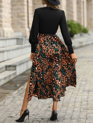 Vrouwen Stijlvolle bloemenprint Dress met lange mouwen