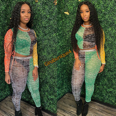 Crew Neck Long Sleeve T-Shirt Print Midriff Slim Fit Pullover T-Shirt