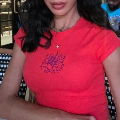 Ronde nek sexy strakke T-shirts solide kleur sexy crop strakke fit korte mouw shirt