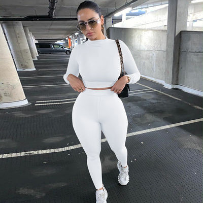 Slimme meest sexy trainingskleding mode solide kleur casual crop sexy fitness outfits