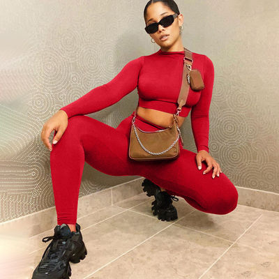 Slimme meest sexy trainingskleding mode solide kleur casual crop sexy fitness outfits