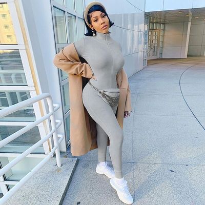 Winter sexy sport outfits trainings jumpsuit hoge nek slim fit fitness jumpsuit