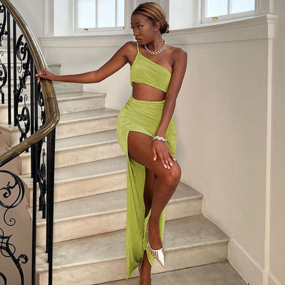 Sexy Stylish Side Holed Out Dress Strapless One Shoulder Backless Dress