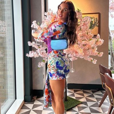 Mode Pakket Hip jurk Milk Silk Sexy Lace Up Spice Meisje Print Tas Hip Rok