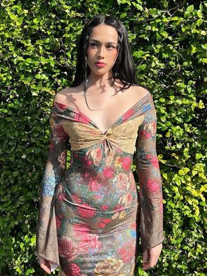 Meerdere afmetingen Pakket heupjurk Elegante temperament Afslanking Print Sexy heup wrap jurk