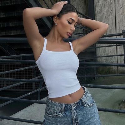 Voorjaar en zomer nieuwe mode sexy slim fit halter vest kan worden aangepast digitale afdruk een verscheidenheid van patronen