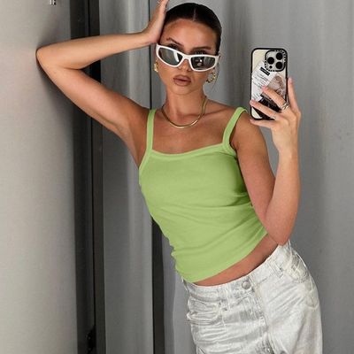 Voorjaar en zomer nieuwe mode sexy slim fit halter vest kan worden aangepast digitale afdruk een verscheidenheid van patronen