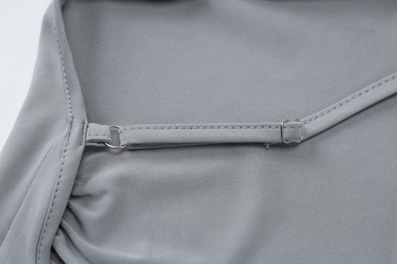 Zomer nieuwe mode sexy rugloze slanke split halter jurk
