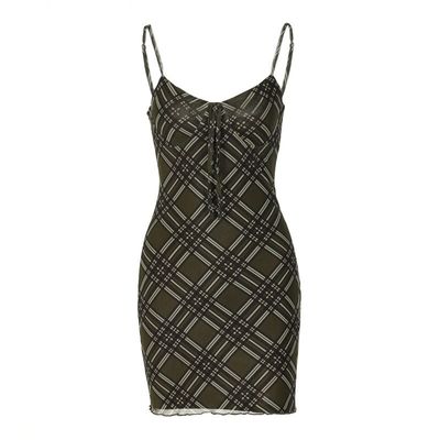 Vrouwen Zomer Nieuwe Sexy Stijl Kind Print Front Strap jurk