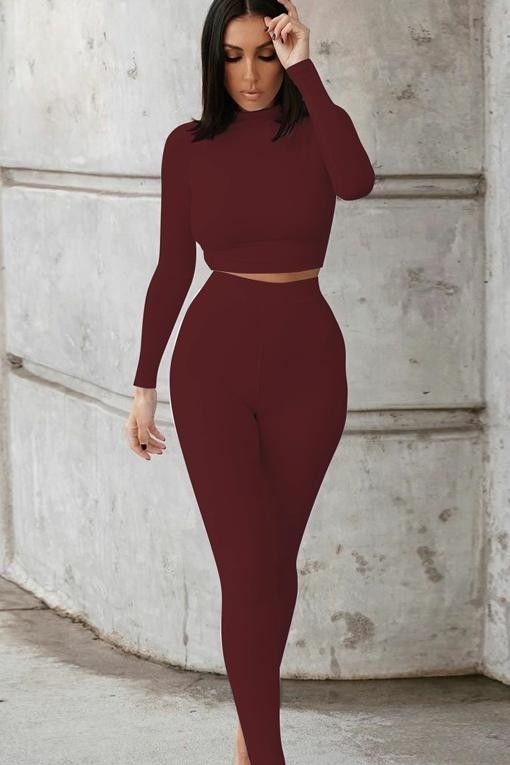 Slimme meest sexy trainingskleding mode solide kleur casual crop sexy fitness outfits